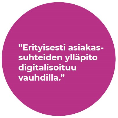 Pallo asiakassuhteiden ylläpito digitalisoituu