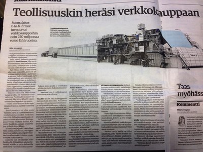 Teollisuus heräsi verkkokauppaan