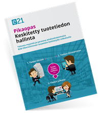 Keskitetty tuotetiedon hallinta opas kansi