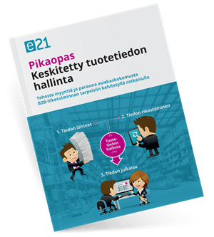 Keskitetty tuotetiedon hallinta opas kansi