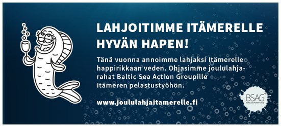 Itämeri banneri joulutervehdys