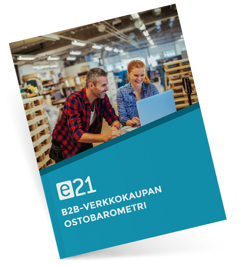 e21 B2B-verkkokaupan ostobarometri tutkimus kansi